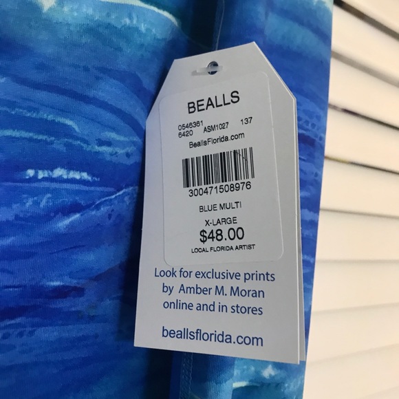 New with tags Art and Sol aerobic pants in ocean blue waves/water pattern. - Picture 2 of 8